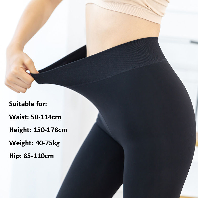 Thumbnail: Women Leggings Winter Warm Thicken Velvet Elastic High Waist Leggings Fleece Cas