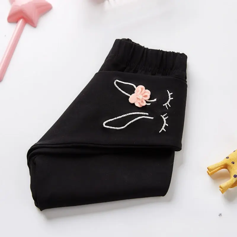 Thumbnail: Kids Leggings Bunny Embroidered Floral Leggings for Children Leggins for Kids Gi