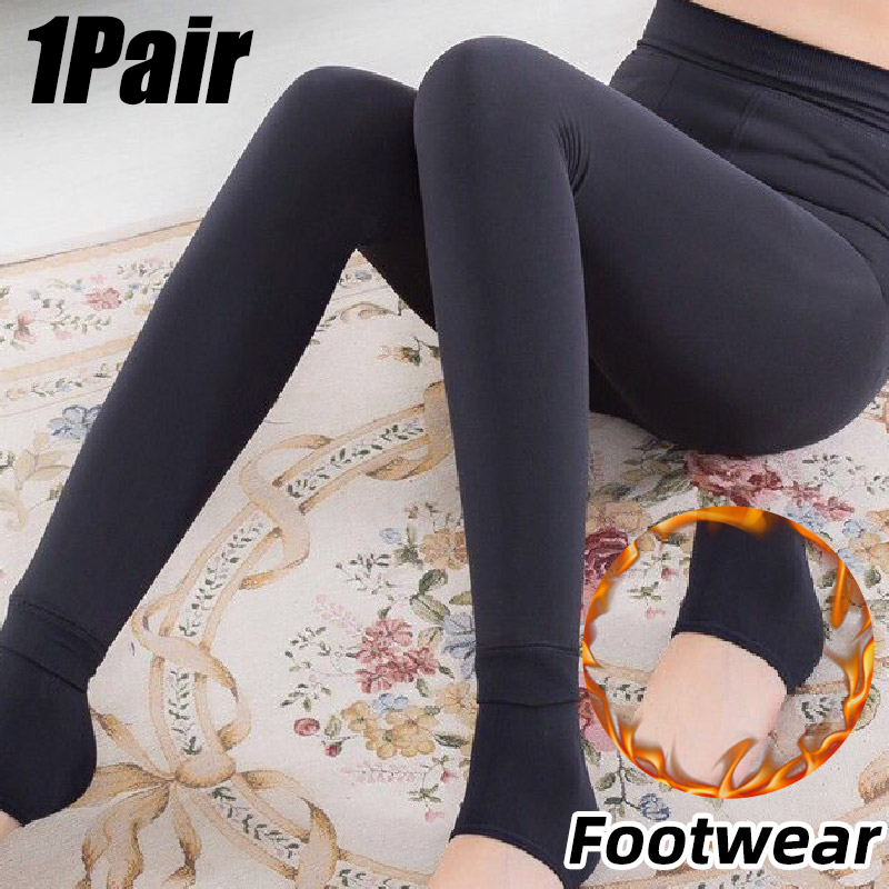 Thumbnail: Women Winter Leggings Warm Leggins High Waist Solid Color Velvet Women Thickened