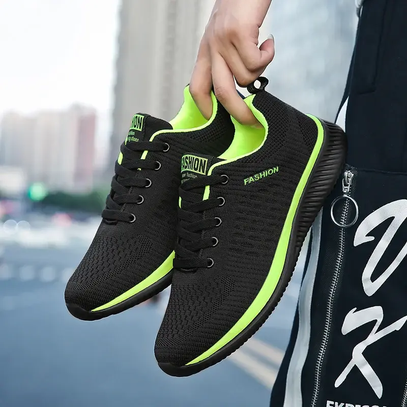 Thumbnail: Athletic Shoes for Men Shoes Sneakers Black Casual Comfortable Knit Sneakers Bre