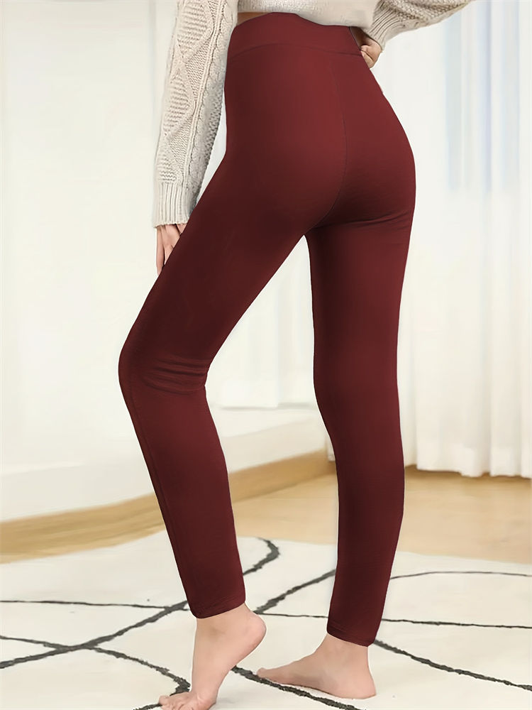Thumbnail: Women Winter Leggings Warm Leggins High Waist Solid Color Velvet Women Thickened