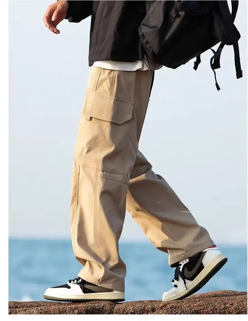 Thumbnail: Straight Workwear for Men Spring and Autumn New Loose and Versatile Sports Hikin