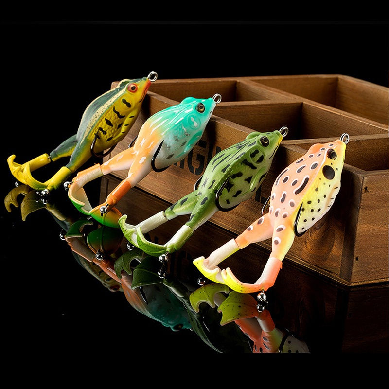 Thumbnail: 1pc ANFS Frog Leg Lure Fishing Reel - Soft Artificial Fish Bait with Multi-Color