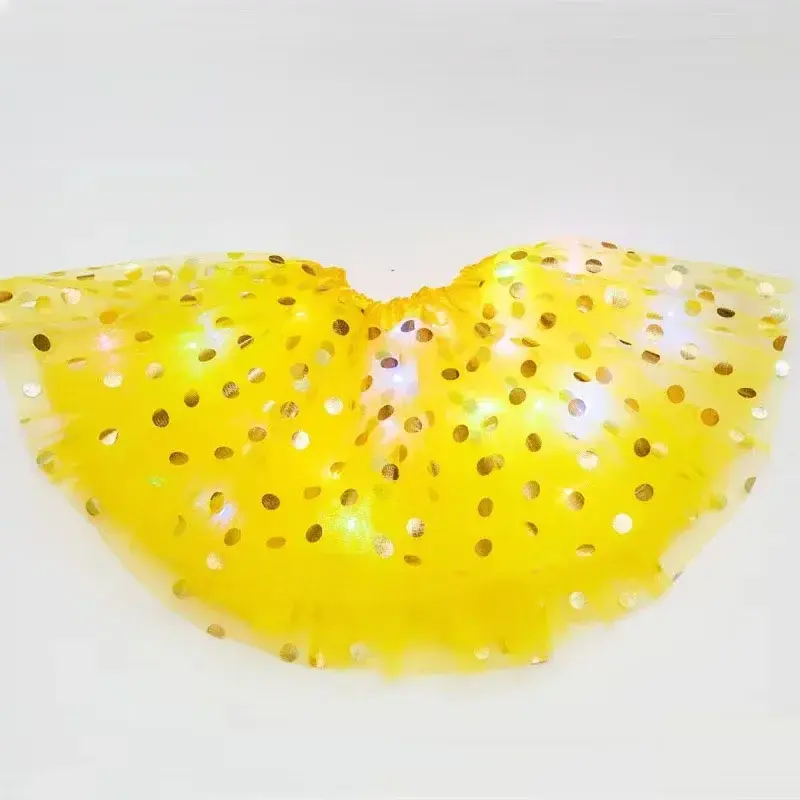 Thumbnail: Event Women Adult Polka Dot Tutu Skirts with LED Lights Glow Princess Short Dres