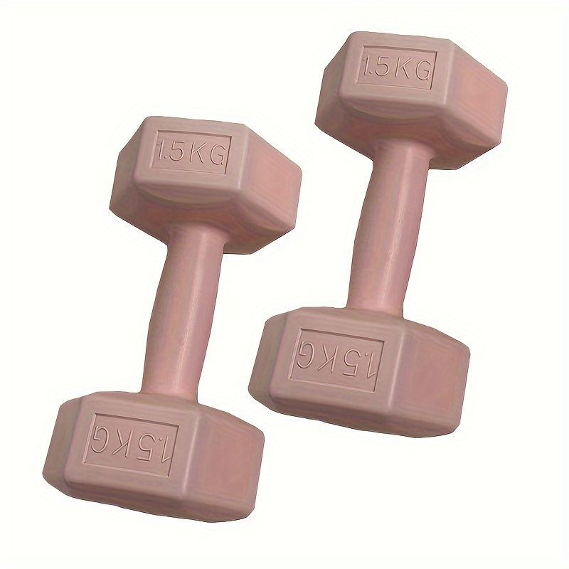 Miniatura: [1 Pair Fitness Dumbbells] Durable PE 1 Pair Multi-Color Hexagonal Fitness Dumbb