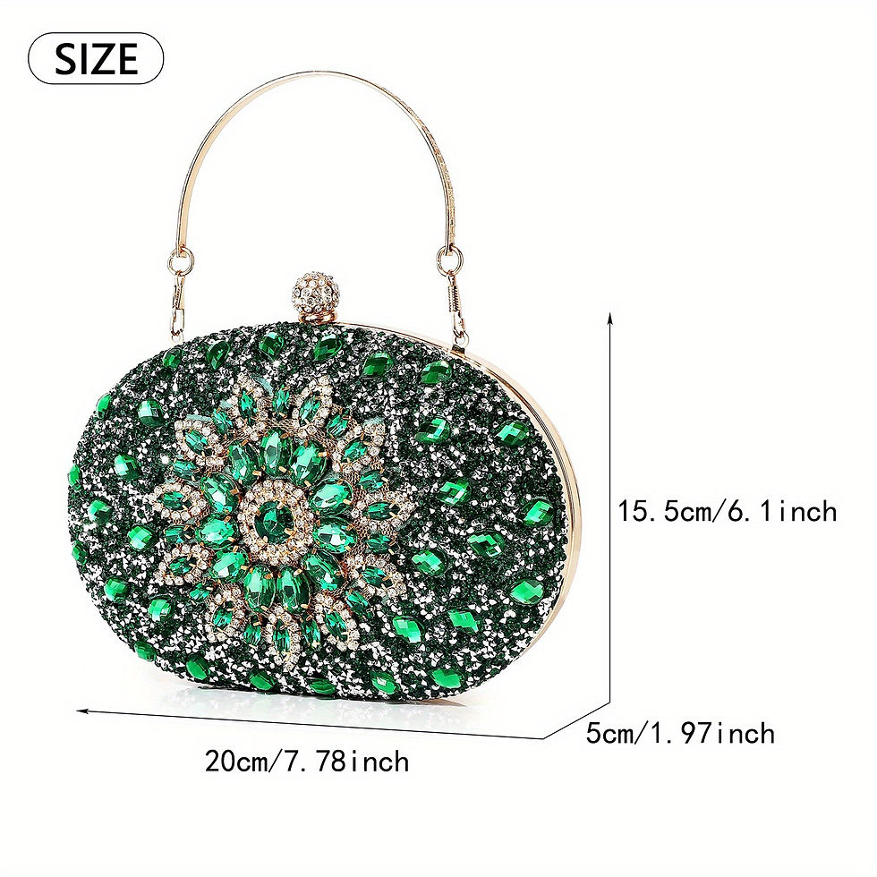 Thumbnail: Elegant Floral Rhinestone Clutch with Secure Buckle - Dazzle at Dinners & Galas 
