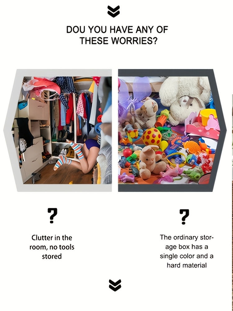 Thumbnail: Large Woven Storage Basket with Handles – Stylish Beige and Black Striped Desi