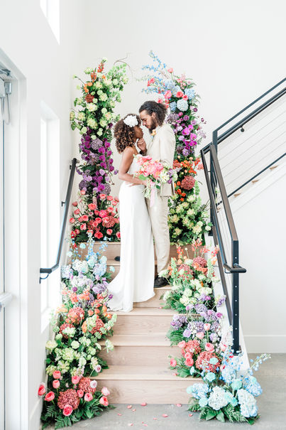 eagle mountain wedding, utah wedding flowers, colorful wedding flowers, venue at the ranches utah wedding