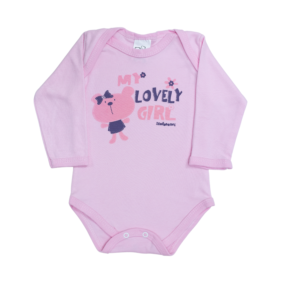 Miniatura: Body Manga Longa Suedine Com Estampa