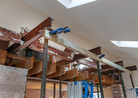 Temporarily Steel Support