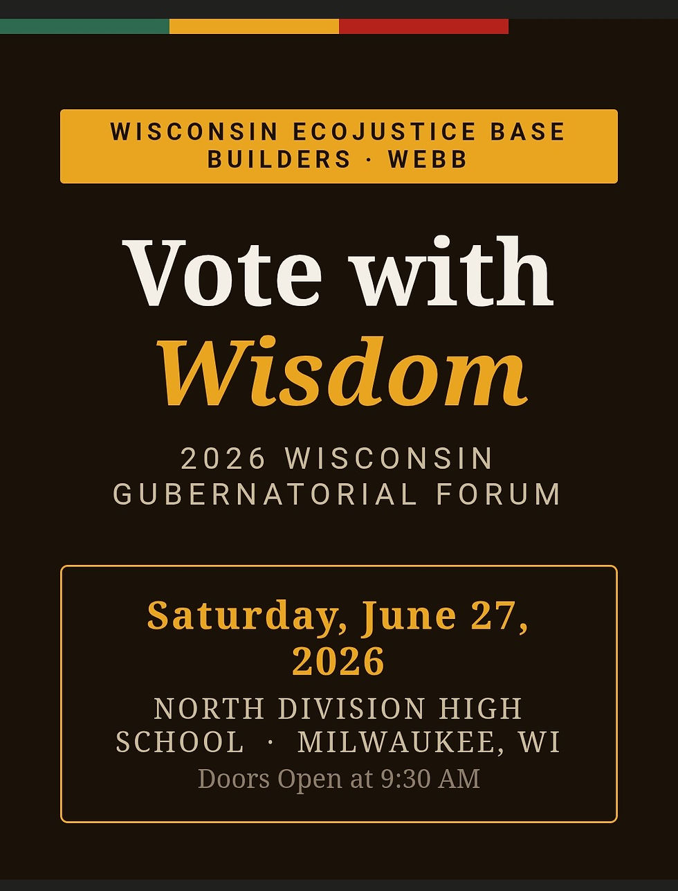 Gubernatorial Forum / Souls to the. Polls