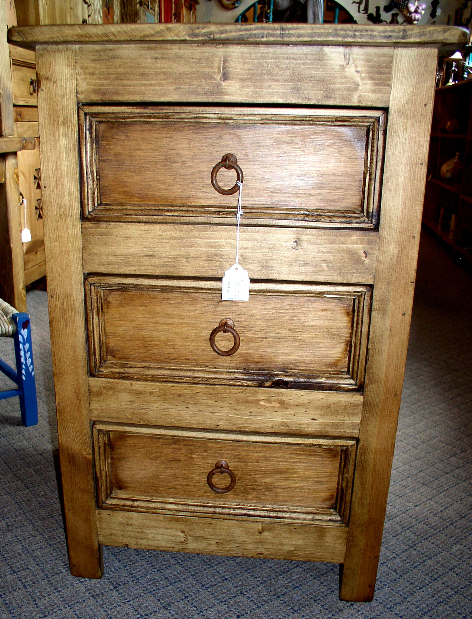 NIGHTSTAND 3 DRAWERS WOOD