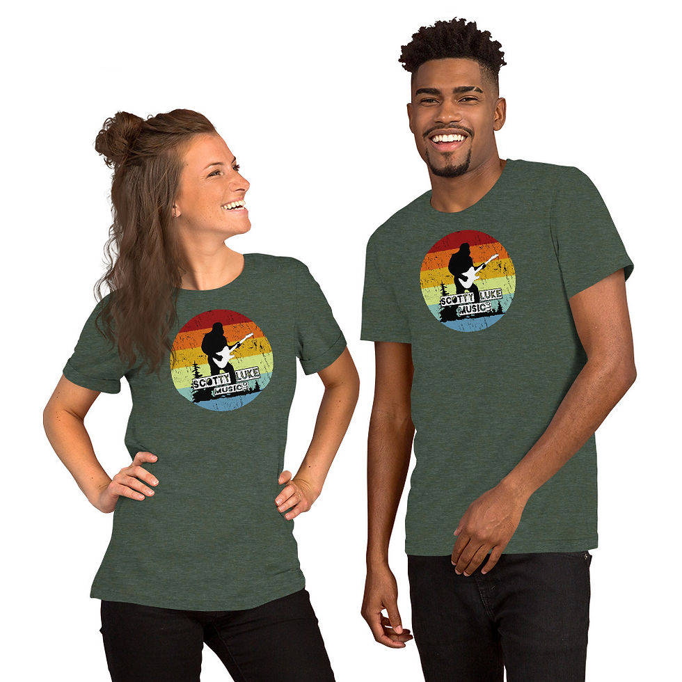 Thumbnail: Unisex T-Shirt - Scotty Luke Music, Sunset