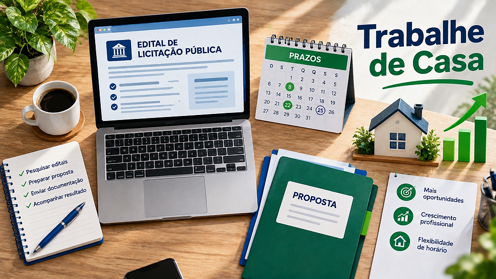 Como trabalhar de casa com licitações