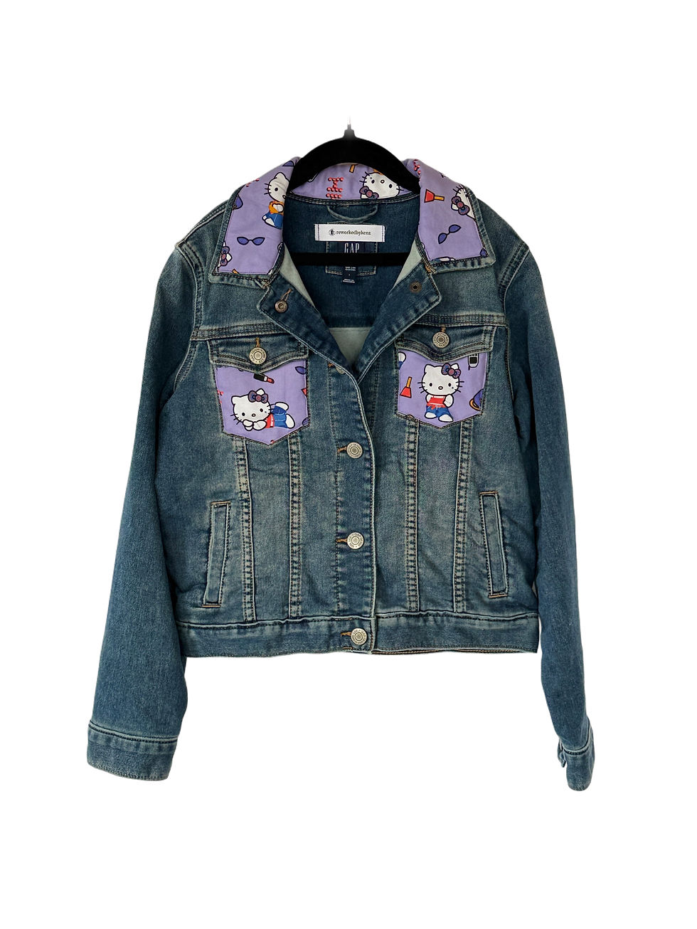 Thumbnail: Hello Kitty Denim Jacket - Girls 10 years
