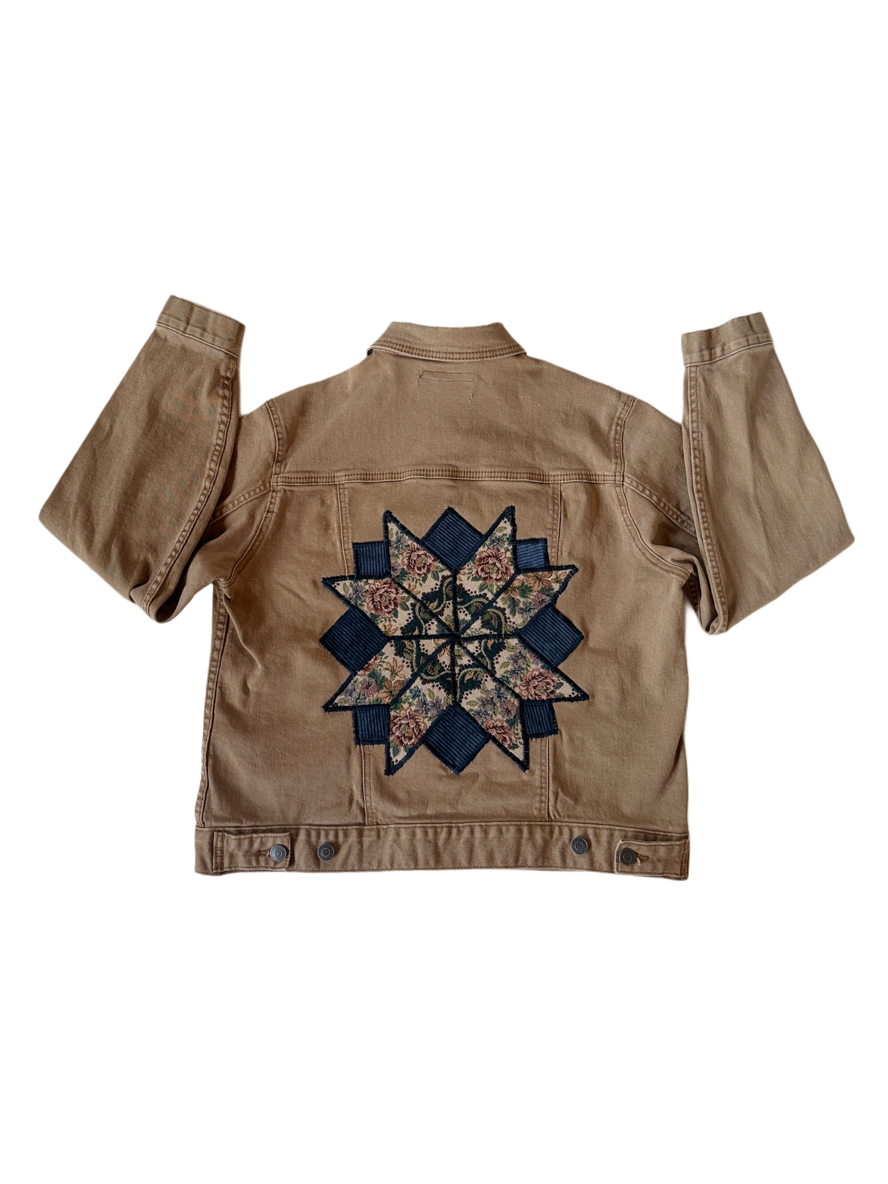 Tapestry Patchwork Denim Jacket - Women's Medium