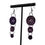 Thumbnail: Dark Purple Button Earrings