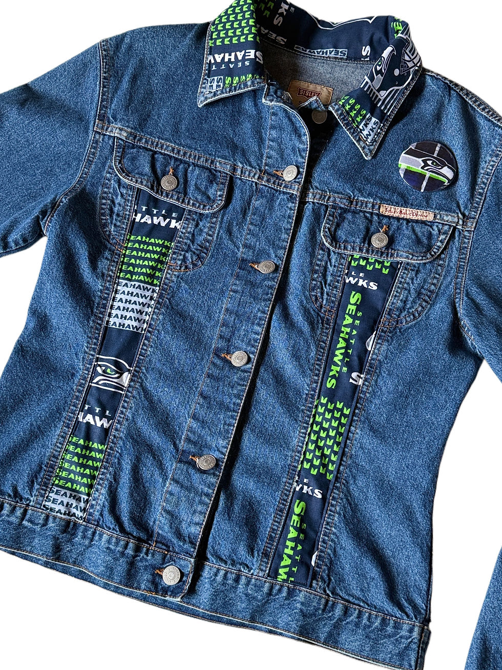 Thumbnail: Paneled Denim Jacket - Women’s Medium