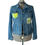Thumbnail: Vintage Green Floral Denim Jacket - Women's Large