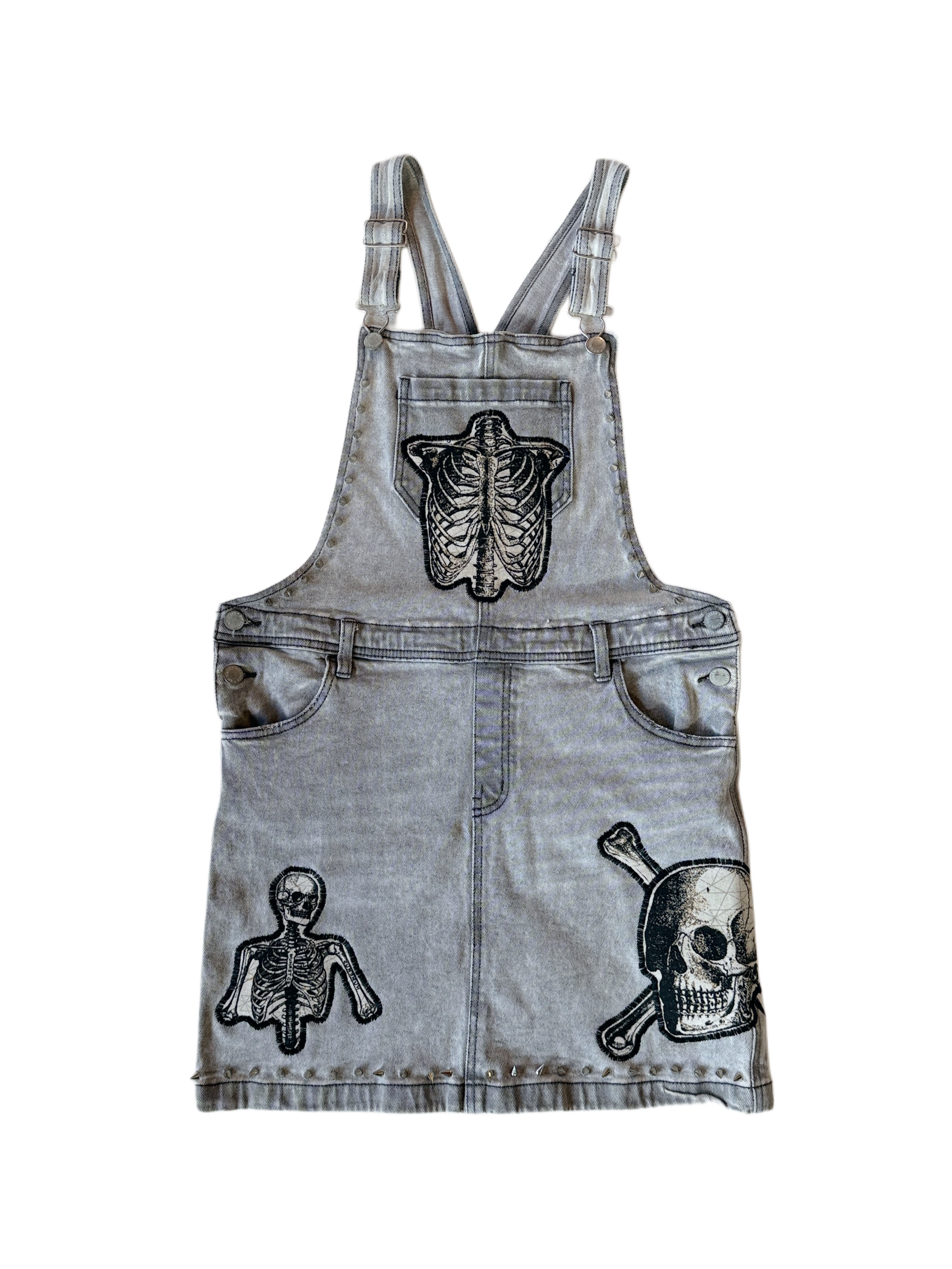 Skellies & Studs Overall Dress - Women’s Small/ Medium