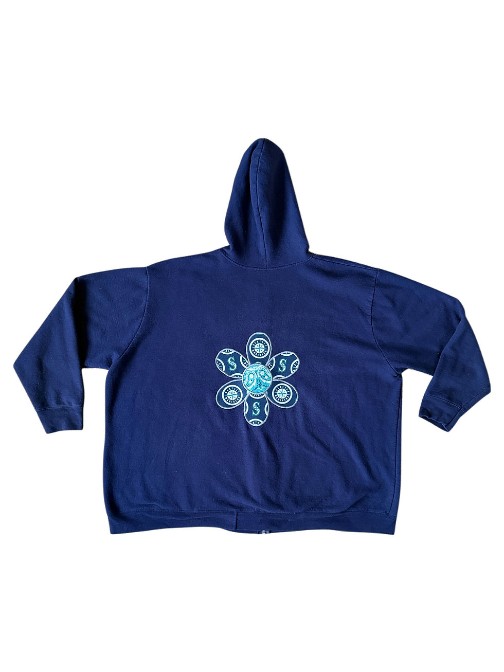 Thumbnail: Seattle Patchwork Flower Zipup Hoodie - Unisex 4XL