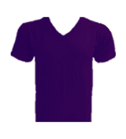 เสื้อยืดคอวีสีม่วง