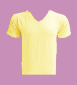 เสื้อยืดคอวีสีไข่ไก่