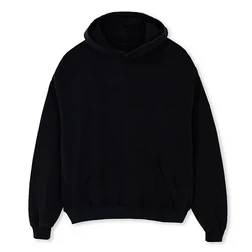 Sweat Shirt A Capuche Usuel 100 Coton Oversize Noir Unisex