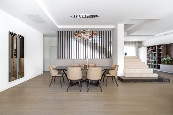 Progetto Casa GA – soggiorno moderno progettato da Ciquadro Architetti