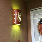 Custom Cut Lighting, Hand crafted lighting for interior and exterior wall scone
