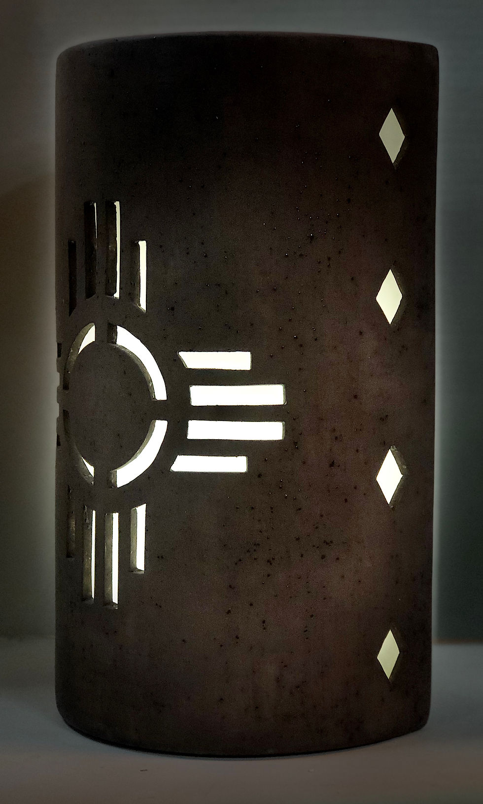 Thumbnail: New Mexico Sun Outdoor or Indoor Ceramic Wall Sconce