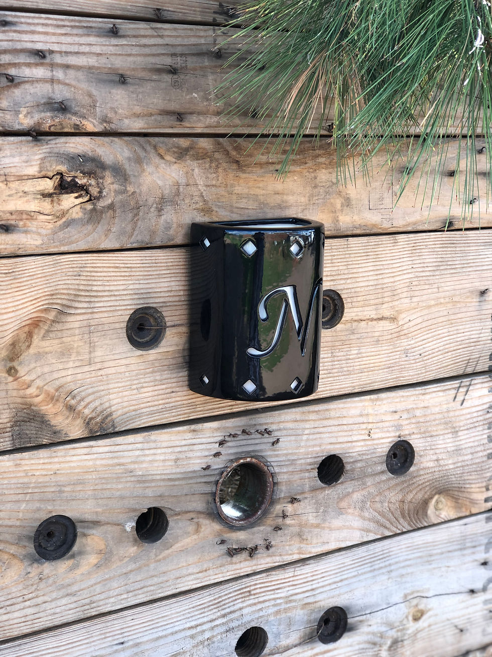 Thumbnail: Personalized Initials Wall Sconce custom made to order for interior or exterior 