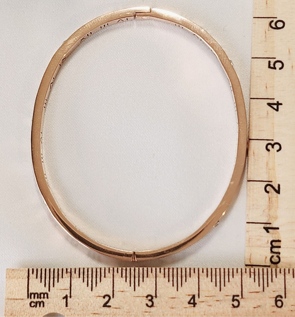 Thumbnail: ROMAN NUMERALS WITH CZ STONES BANGLE
