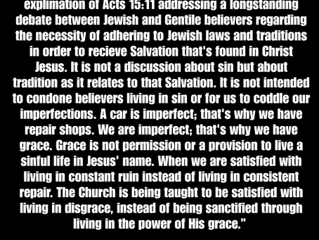 LIVING IN DISGRACE OR LIVING IN GRACE