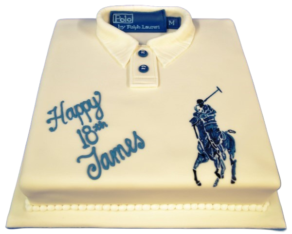 A fashionable and stylish Ralph Lauren Polo Shirt inspired cake, perfect for fashion enthusiasts and trendsetters.