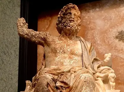 A classical Greco-Roman statue of Zeus. In biblical prophecy, temple desecration and false worship are central themes associated with the “abomination of desolation” (Daniel 9:27; Matthew 24:15).
