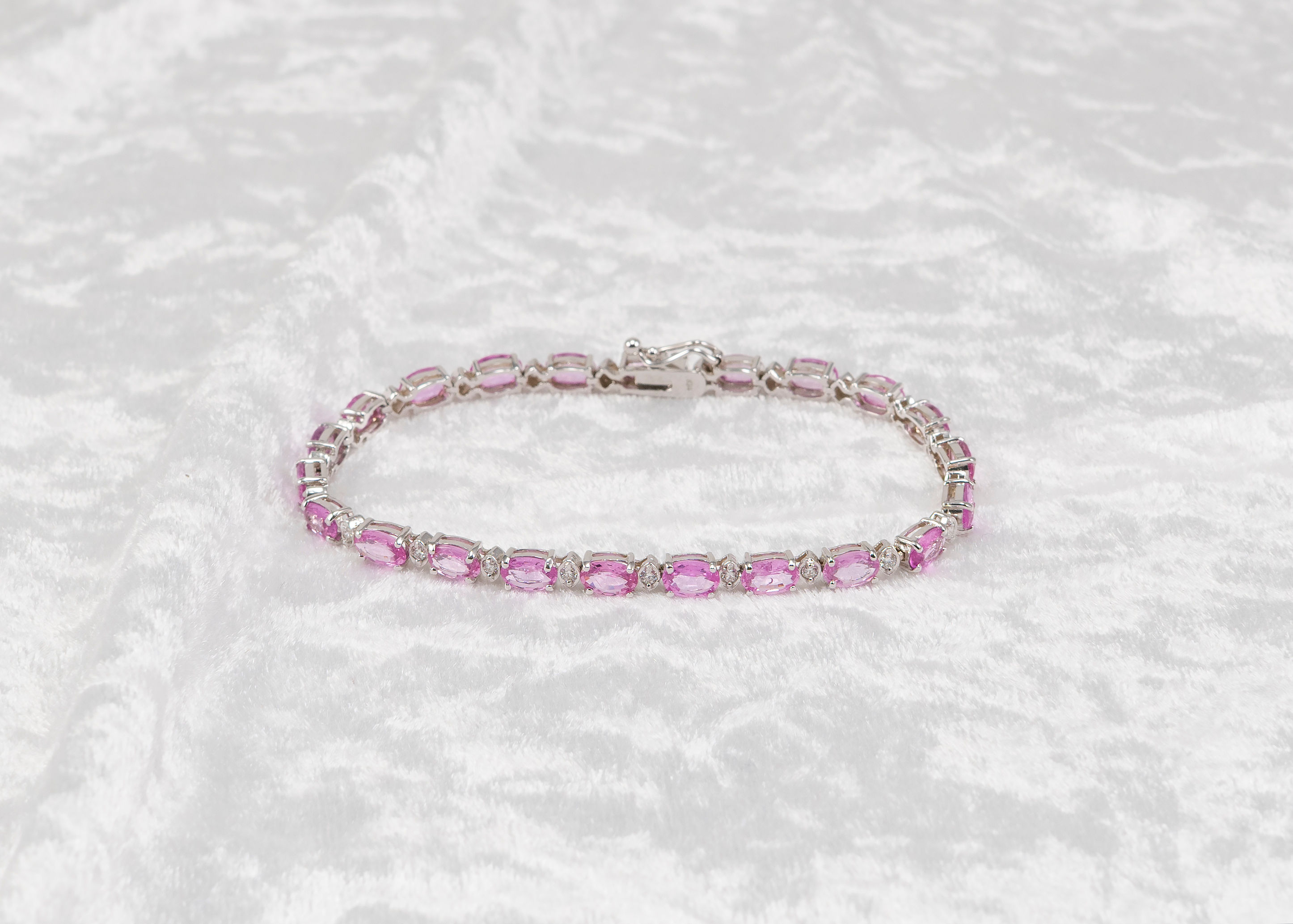 Pink Sapphire & Diamond Bracelet