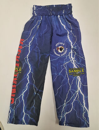 Blue kickboxing pants