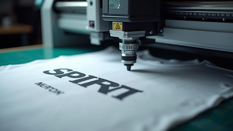 Close-up of a heat press machine applying sublimation print on a white polyester t-shirt