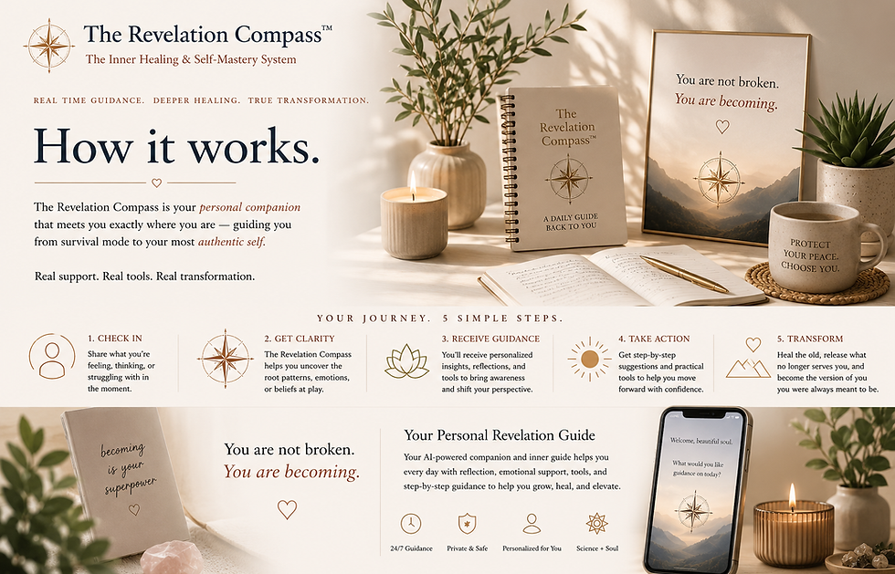 The Revelation Compass™ real-time personal growth and self-mastery platform created by Rosa Thomas.