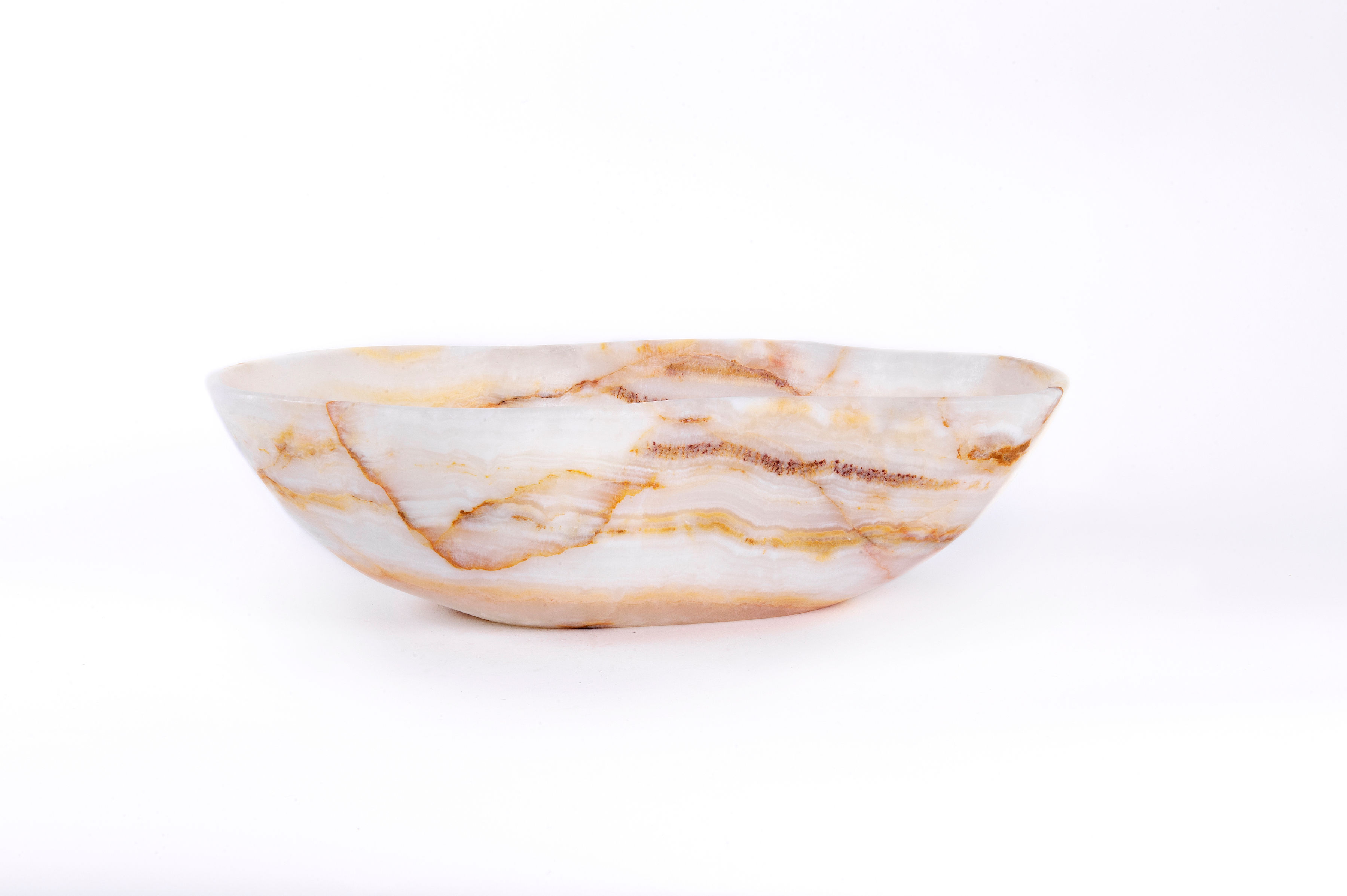 Gold Veined Onyx Bowl