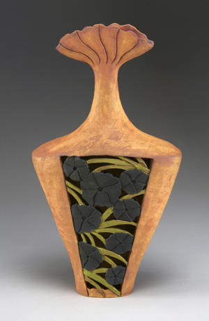 linda kliewer Grass & Flower Vessel-19 x 12 x5