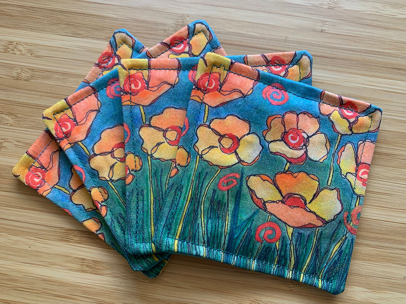 Thumbnail: Coasters - Poppies by Sandy Moore
