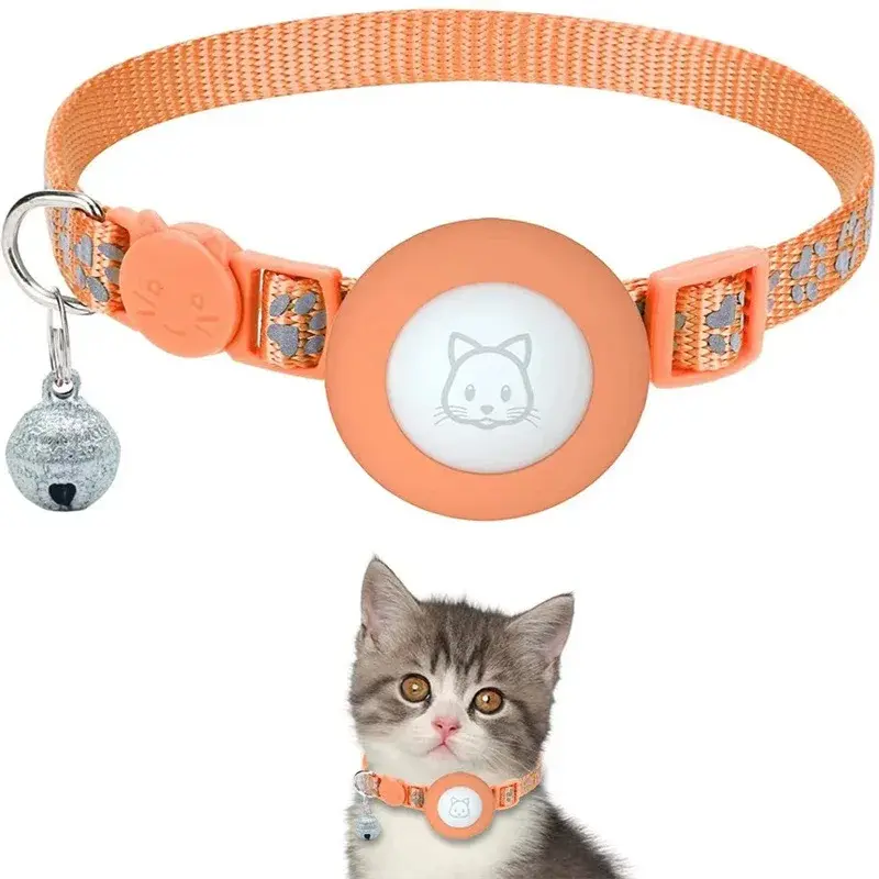 Miniatura: Coleira para Gatos Compatível com Apple Airtag com Sino e Fivela de Segurança 