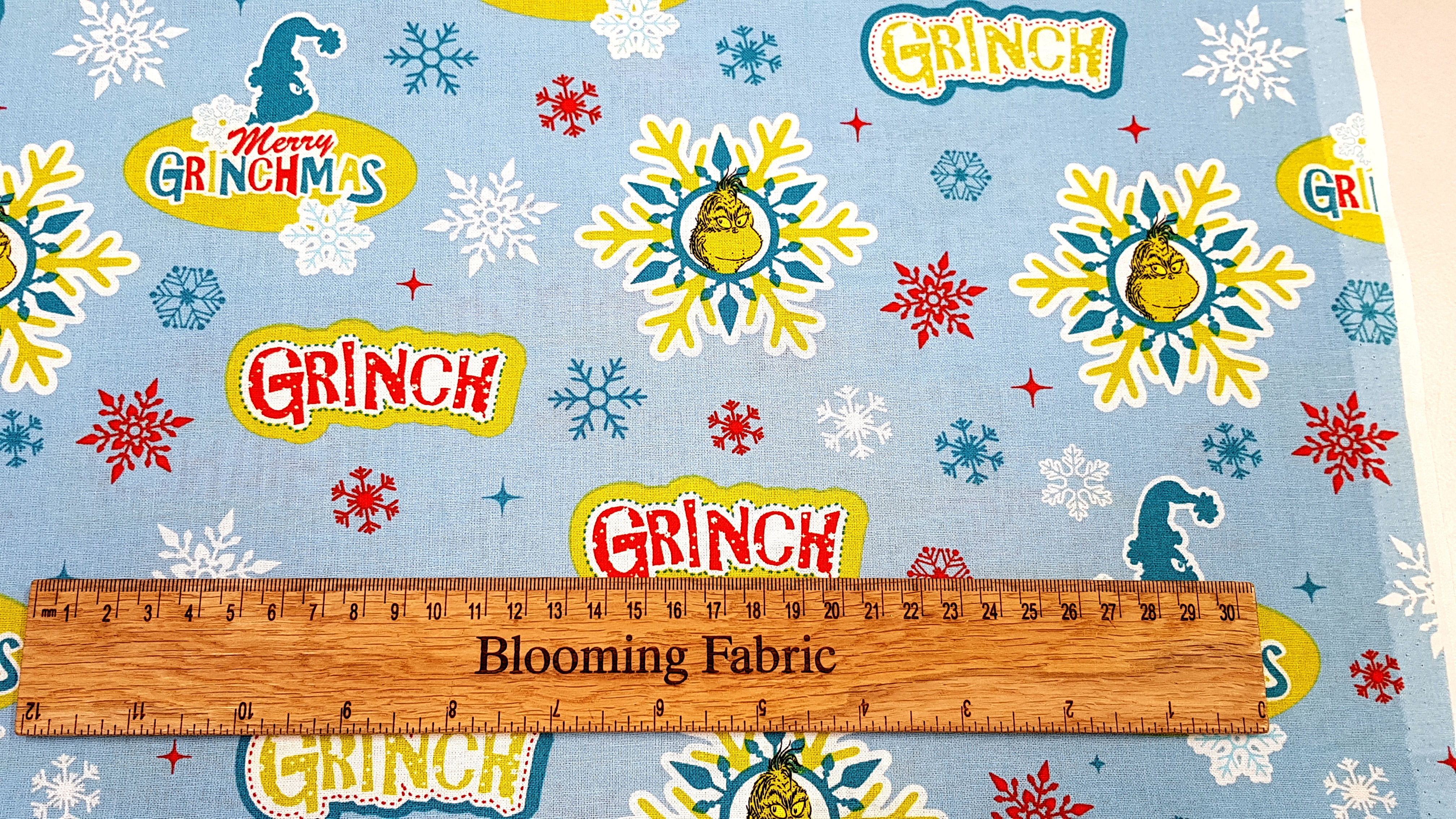 Merry Grinchmas, 100% woven cotton fabric Christmas fabric