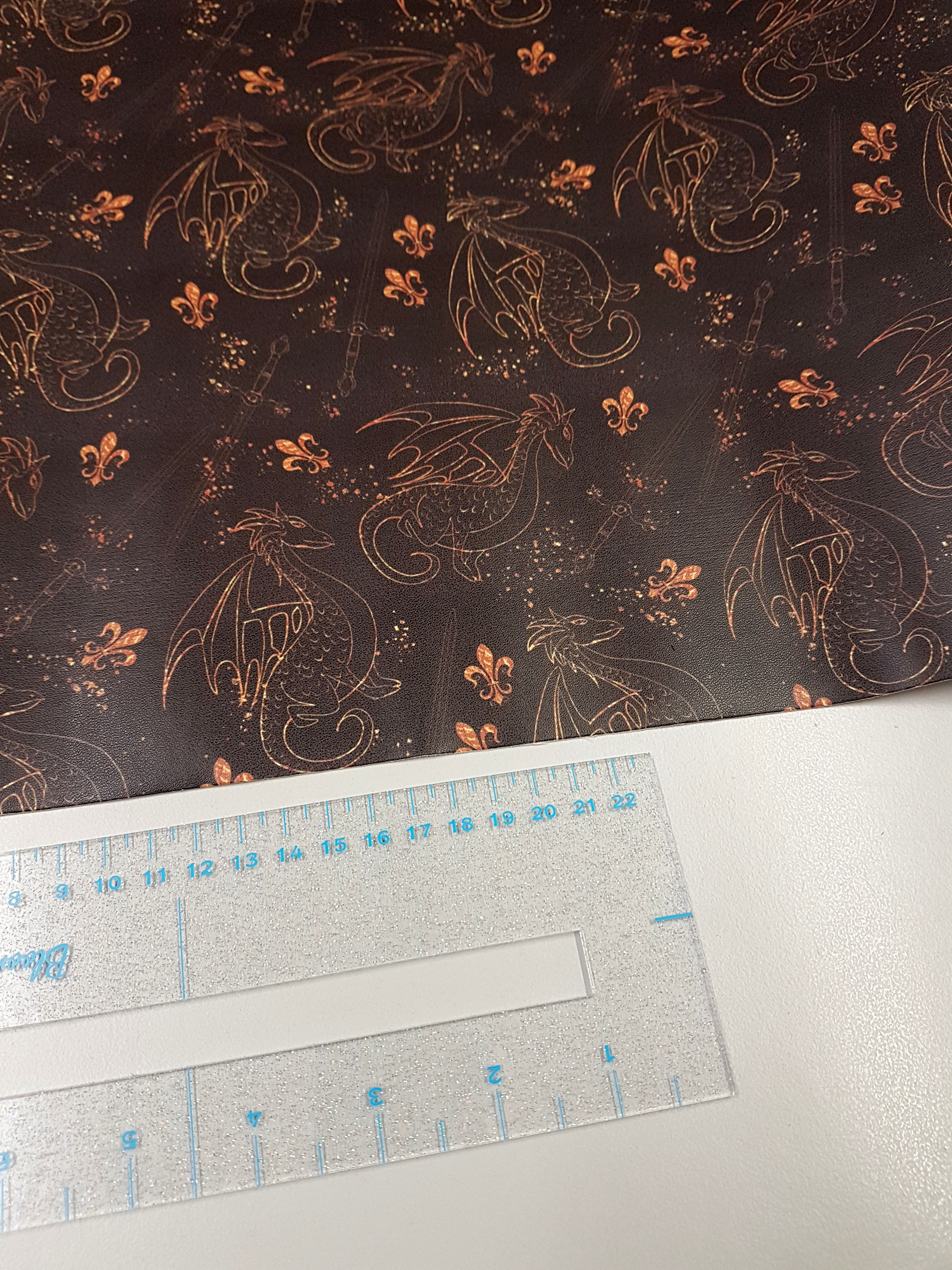 Dragon gold Vinyl material, PVC material, bag making