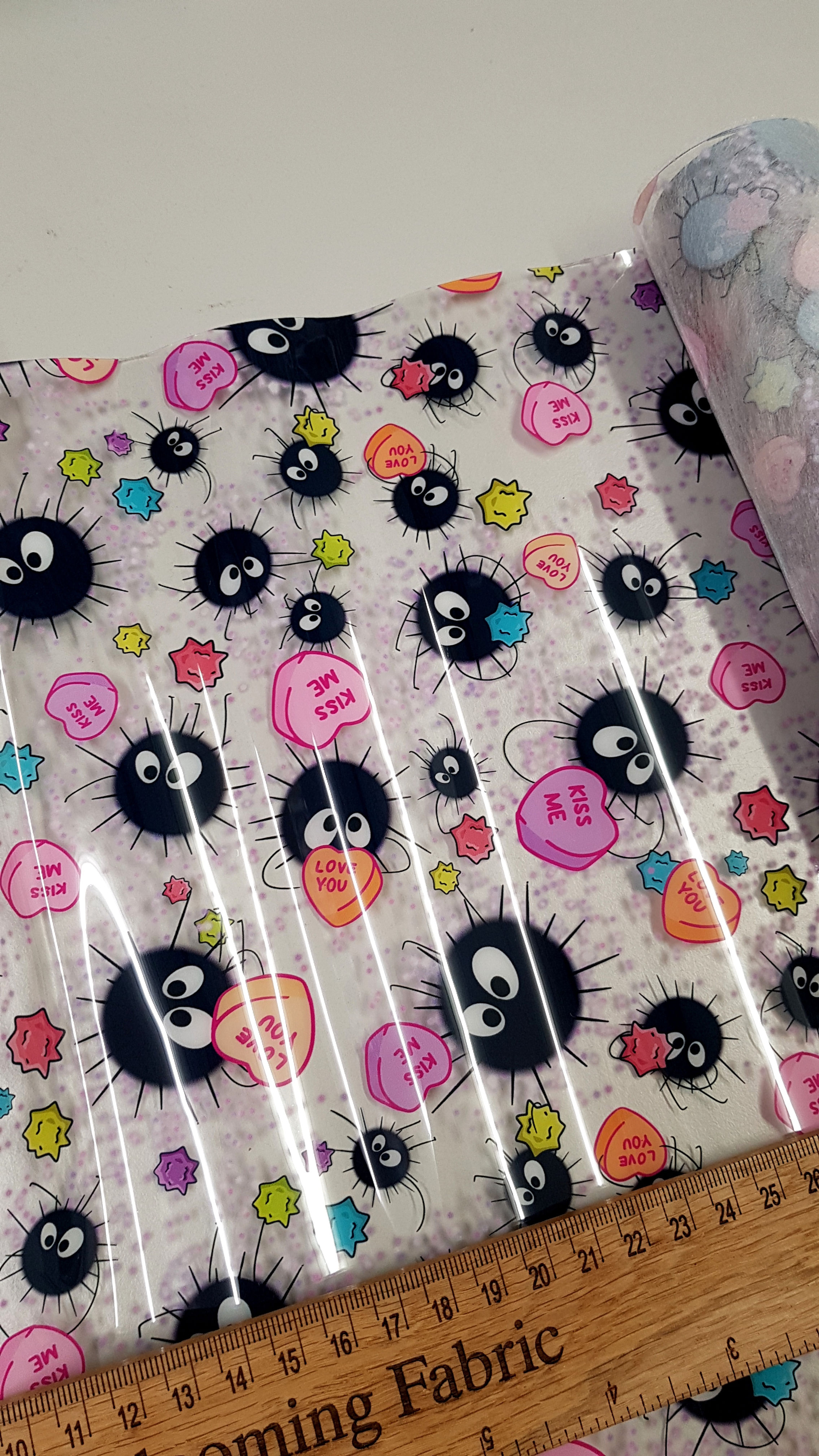 Soot transparent Vinyl material, bag making 2