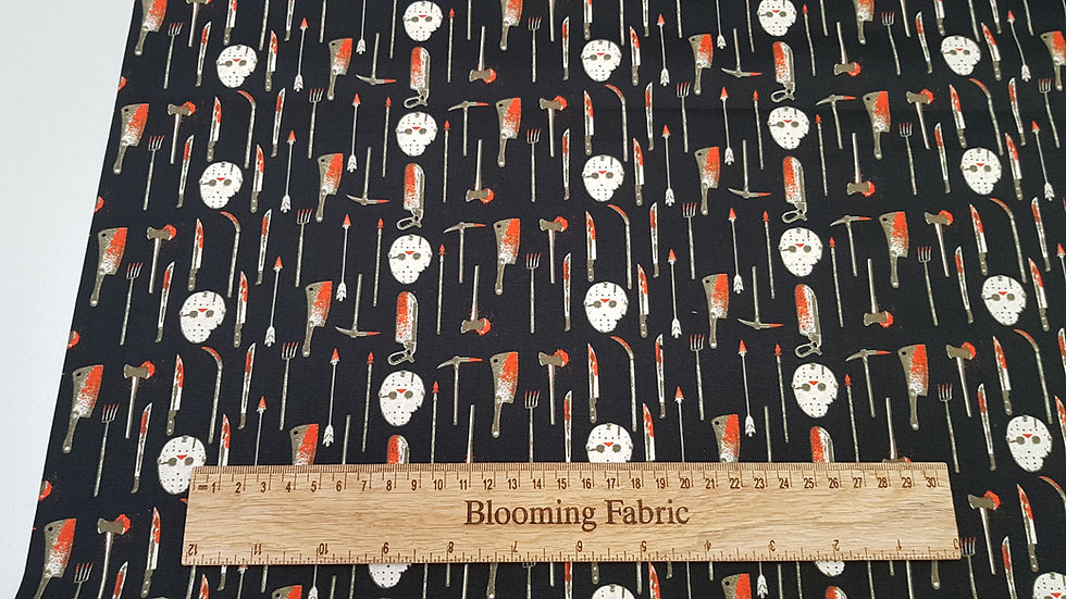 Miniatura: Weapons fabric, horror movie fabric, craft and clothing, cotton qu