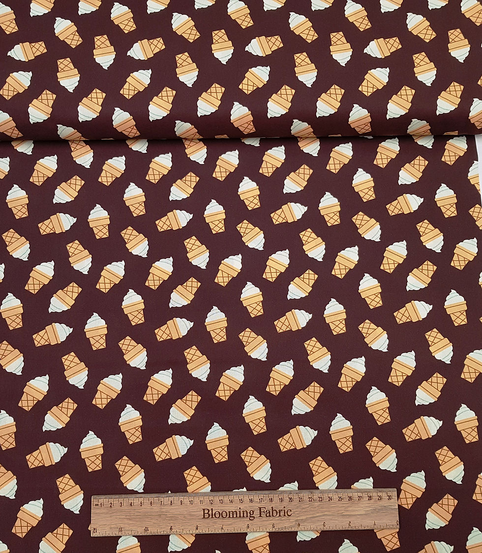 Miniatura: Ice Cream Cone fabric, Classic ice cream fabric