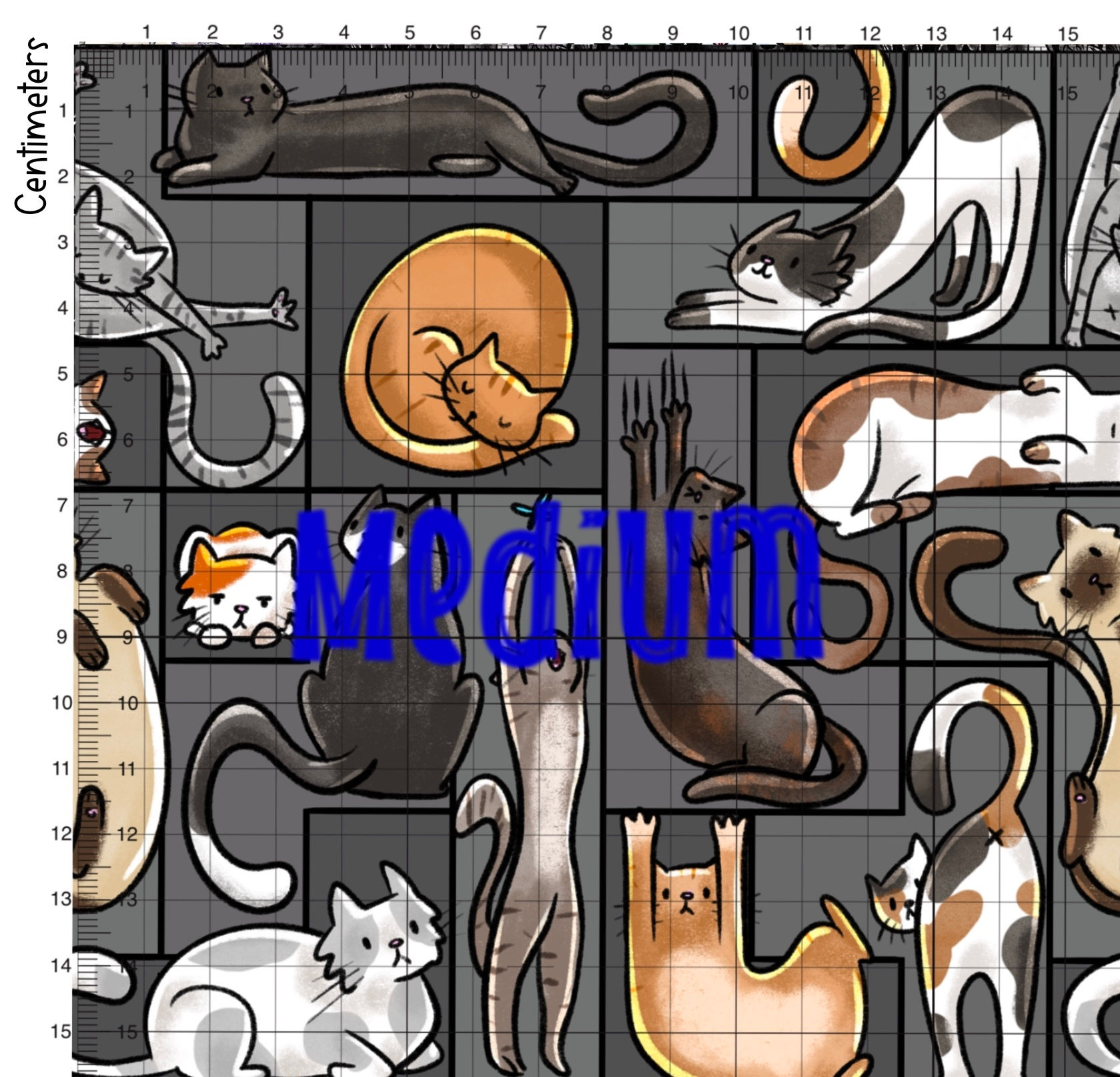 Cat poses medium Vinyl material, PVC material, bag making